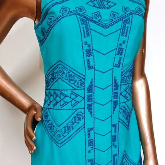 Miami Tribal Embroidery Shift Dress - Picture 2 of 4
